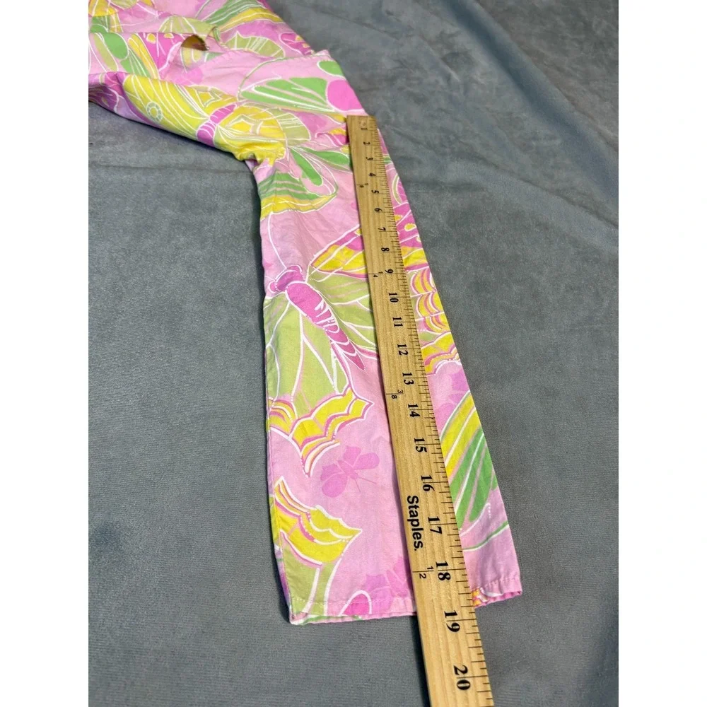 Lilly‎ Pulitzer Girls Butterfly Pink Tunic Dress 100% Cotton Beach Pool Preppy L